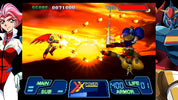 Vintage video game screen with colorful characters and action graphics