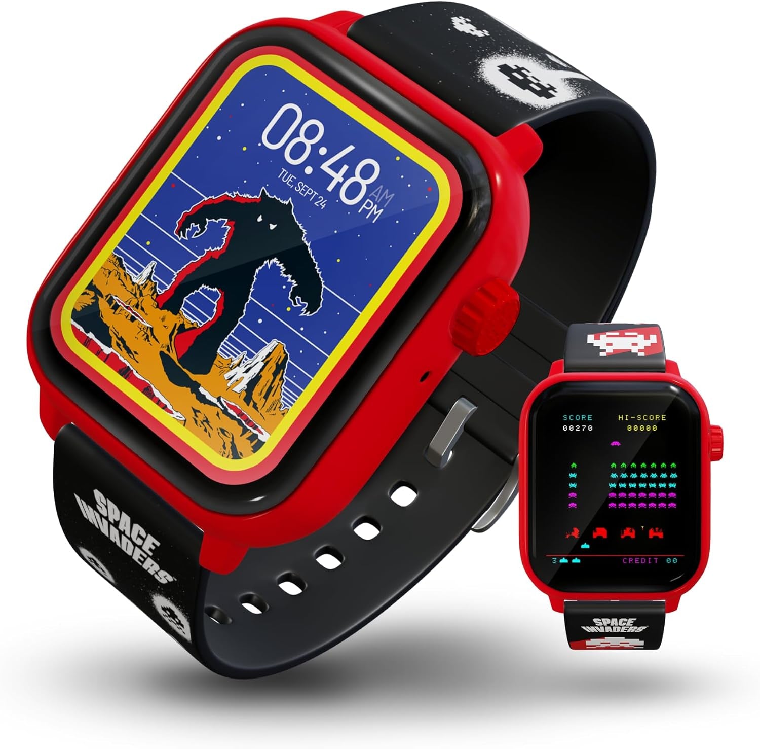 Space Invaders Retro Gaming Smartwatch Red