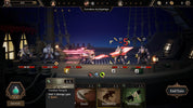 Game interface showing a turn-based strategy game with characters and combat options.