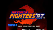 Title screen of 'The King of Fighters '97' with SNK logo on a dark background