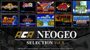 Collection of ACA NEOGEO Selection Vol.8 game titles on a black background