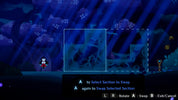 Game interface with character selection screen in a dark underwater setting