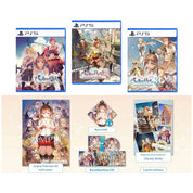 Collection of 'Atelier Ryza' game packaging for PlayStation 5 with character illustrations.