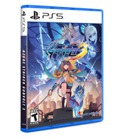 PlayStation 5 game case for 'Azure Striker Gunvolt 3' with anime-style artwork.