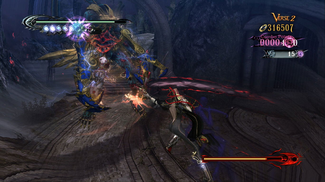 Game screen showing a fantasy battle scene with characters and magical effects.