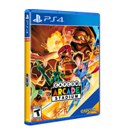 Capcom Arcade Stadium video game case for PlayStation 4, shown at a three-quarter angle on a plain white background.