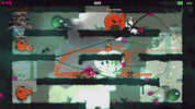 Screenshot of a platformer game with characters and obstacles on a dark background
