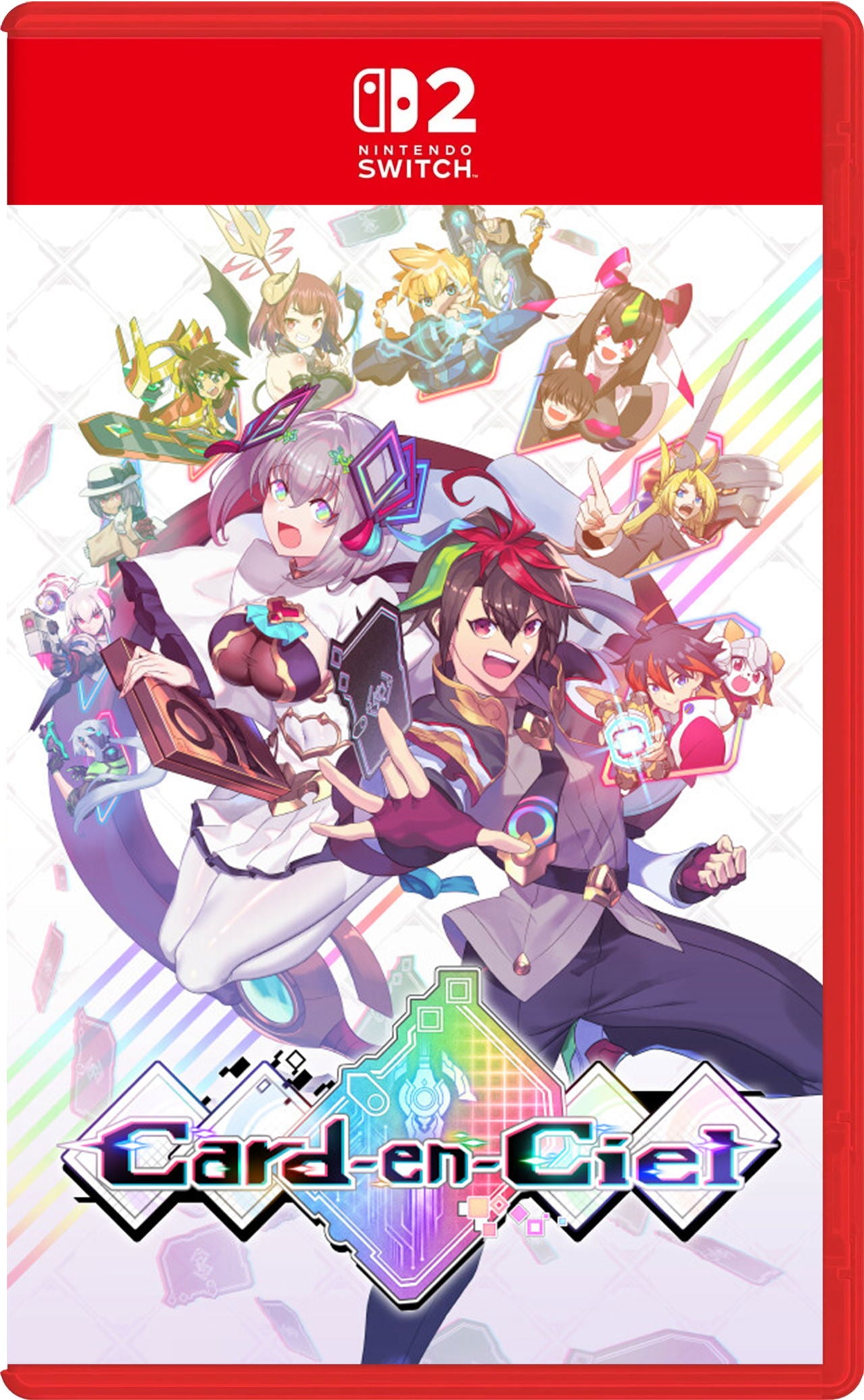Nintendo Switch game cover for 'Card-en-Ciel' with colorful characters and a red top.
