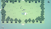 Pixel art game scene with a character in a forest