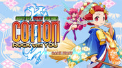 Game start screen for 'Oriental Night Dreams Cotton Rock with You' featuring animated characters and colorful design.
