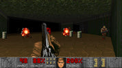 Screenshot of a first-person shooter game with a gun and character stats displayed.