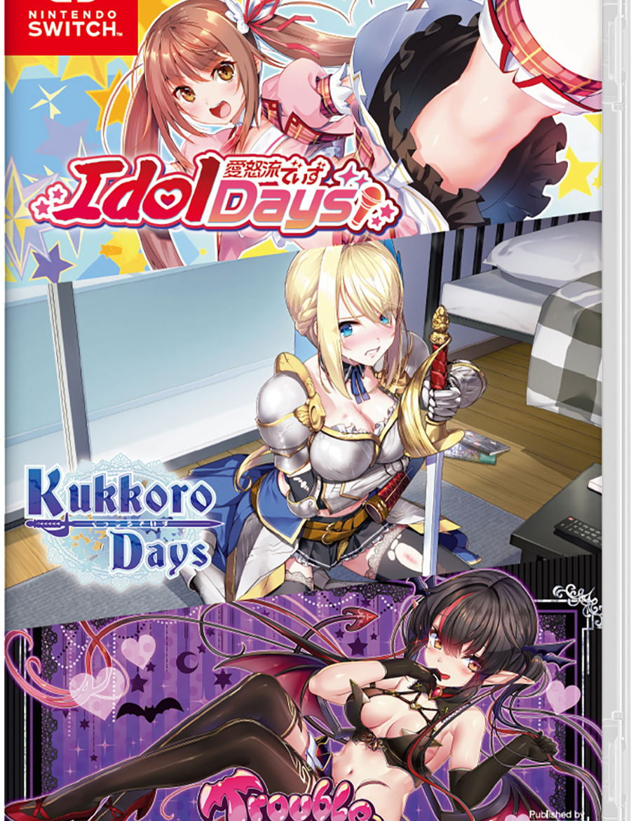 Game case for 'Idol Days' featuring animated characters on a colorful background.