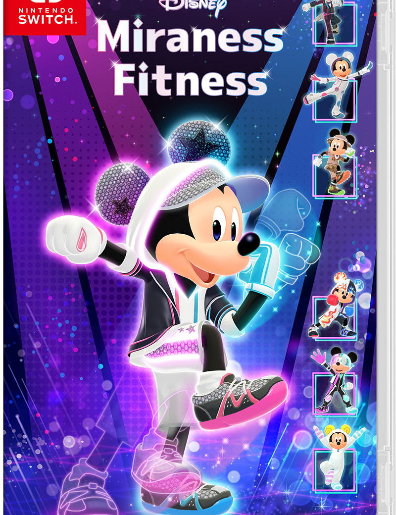 Disney Miraness Fitness game cover for Nintendo Switch with character and fitness theme.