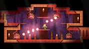 Platformer game level with character, platforms, and enemies in a dark, eerie setting.