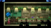 Bar scene with characters in a retro-futuristic setting