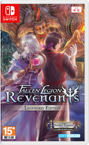 Game box for 'Fallen Legion Revenants' on Nintendo Switch with two characters facing a dragon.