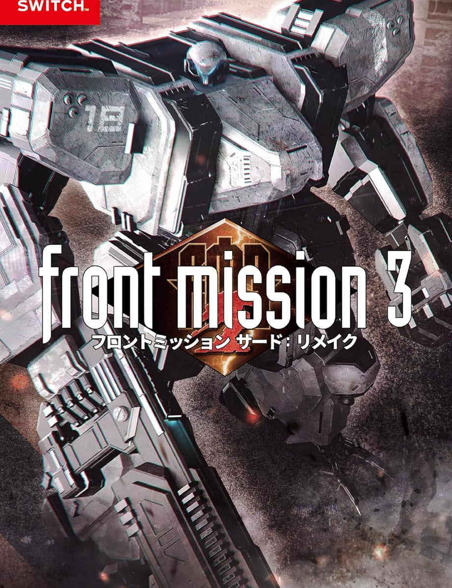 Cover of 'Front Mission 3' for Nintendo Switch with robot illustration