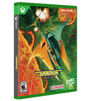 Video game case for 'Gradius Origins' on Xbox Series X with Konami branding.