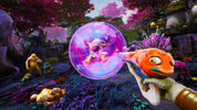 Animated scene with a colorful creature holding a glowing orb in a fantasy setting