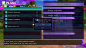 Game interface showing a menu with options and text on a colorful background