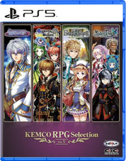 KEMCO RPG Selection vol. 5 packaging for PS5 with character illustrations on a blue and purple background.