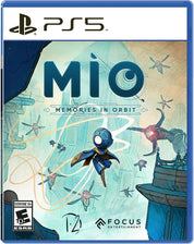 PlayStation 5 game disc for 'MIO: Memories in Orbit' with branding and artwork.