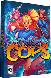 Box art for 'Maiden Cops' with colorful characters and game title.
