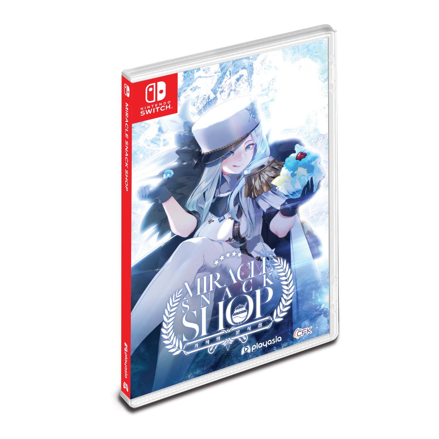 Game case for 'Miracle Shop' on Nintendo Switch with an anime-style character on a white background