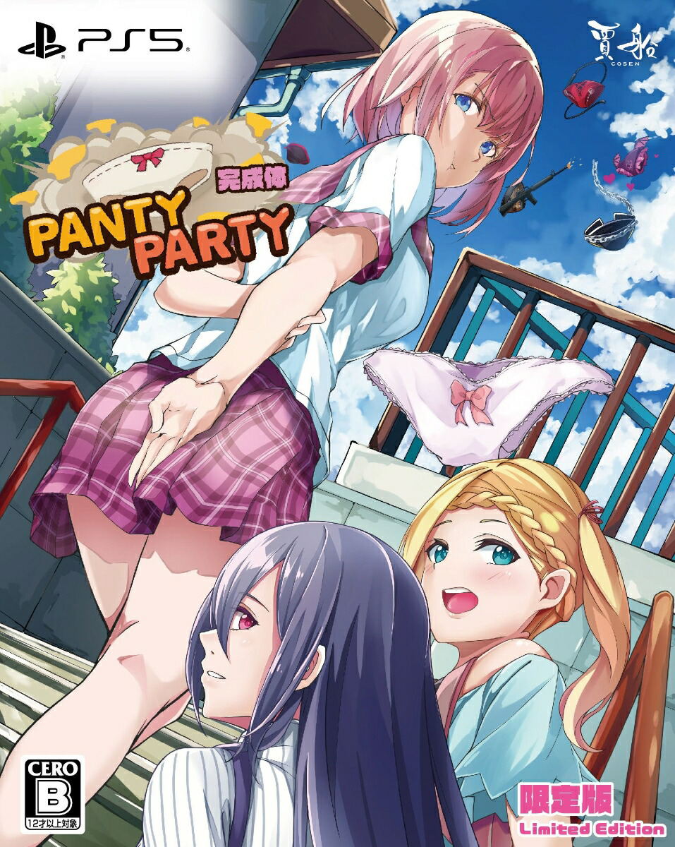 Cover of 'Panty Party' game for PS5 with animated characters on a deck.
