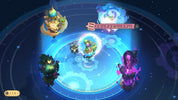 Game interface with character portraits and a central circular area on a dark background