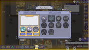 A screenshot of a digital game interface showing a 'Park Policy' inventory panel with various badges and icons, set against a dark fantasy map background.