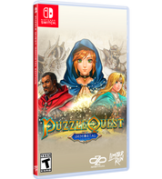 Game case for 'Puzzle Quest: Immortal' on Nintendo Switch with characters and branding.