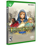 Game box for 'Puzzle Quest: Immortal' on Xbox Series X with characters and branding.