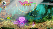 Game screen with colorful graphics and character in a vibrant, animated environment