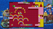 Screenshot of a retro-style platformer game with colorful levels and characters.