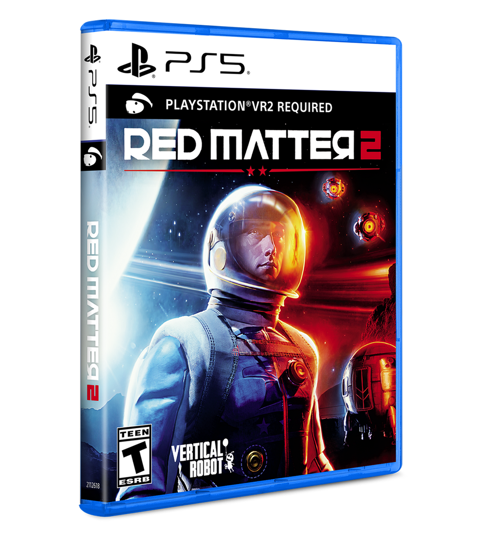 Game box for 'Red Matter 2' on PS5 with an astronaut in space suit on cover