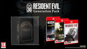 Resident Evil 30th Anniversary Generation Pack with game cases and cover on a dark background