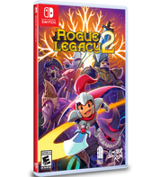 Game case for 'Rogue Legacy 2' on Nintendo Switch with colorful design and characters.