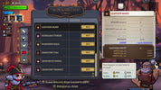 Game interface showing a blacksmith's forge with gear options and a leather band item description.