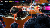 Space shooter game with asteroids and explosions
