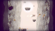 Game scene with flying creatures and rocky walls