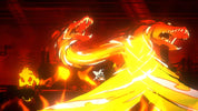 Two glowing dragons facing each other with a dark background