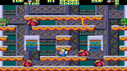 Screenshot of a classic platformer game with colorful levels and characters.