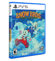 PS5 game case for 'Snow Bros Classic Collection' with cartoon characters on a blue background