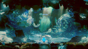 Fantasy scene with mermaids and a tiger in an underwater setting