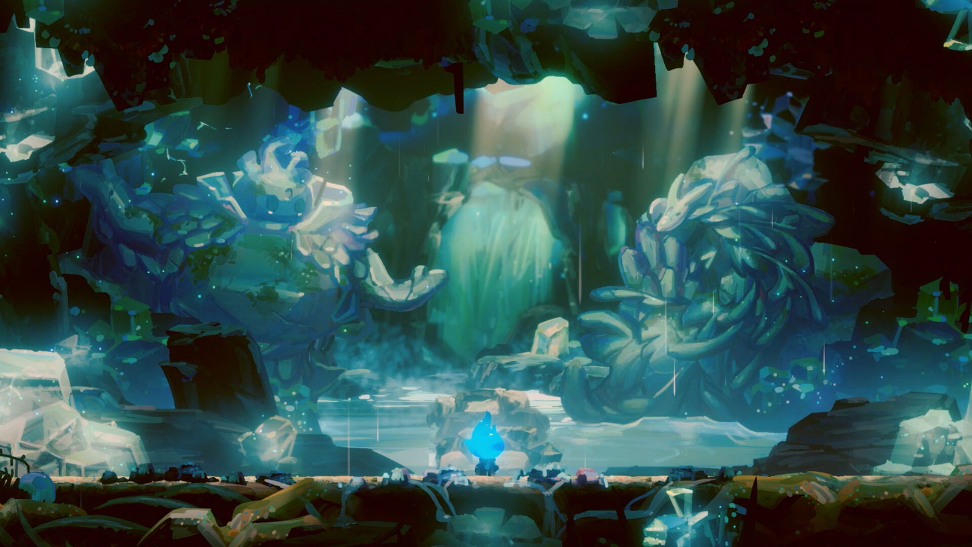 Fantasy scene with mermaids and a tiger in an underwater setting