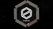 Logo with geometric design and 'Logical!' text on a black background