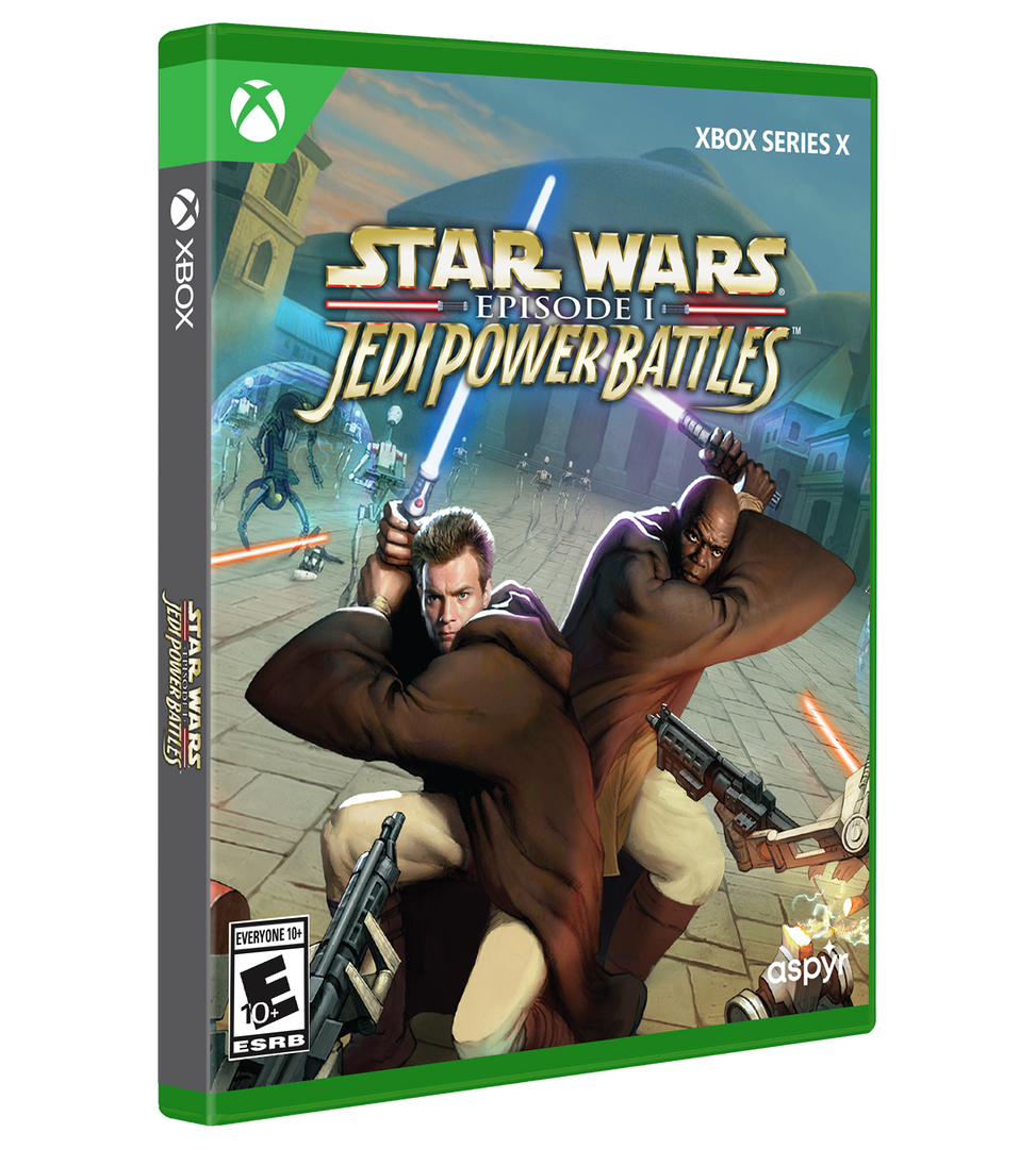 Video game box for 'Star Wars: Jedi Power Battles' on Xbox Series X