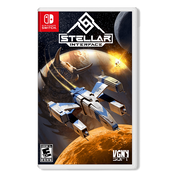 Game case for 'Stellar Interface' on Nintendo Switch with space-themed artwork.