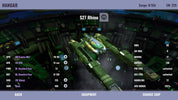 Game interface showing a ship in a hangar with various stats and options.